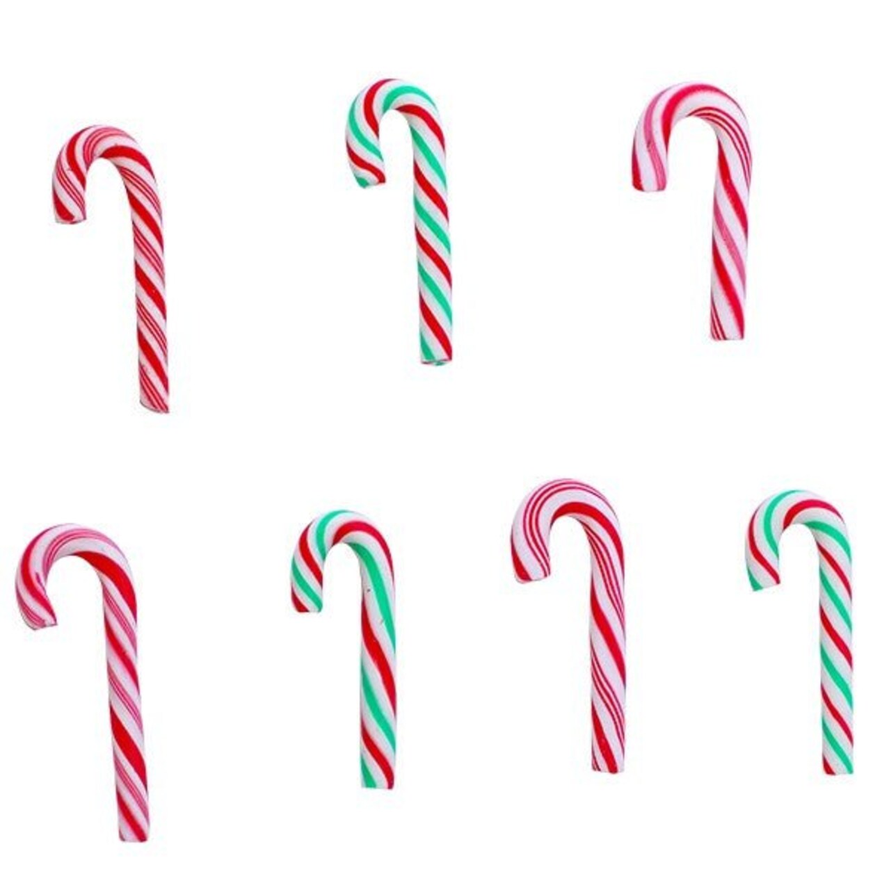 Buttons Galore Flatback Embellishments for Crafts - Candy Canes - 21 Pieces